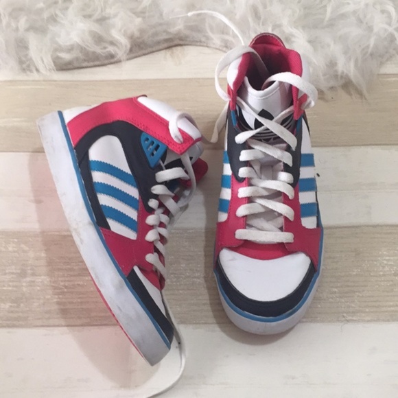 adidas Shoes - Adidas skater pink high top sneakers